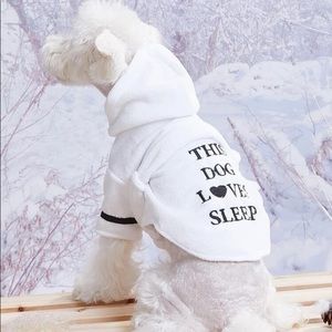 Letter graphic hooded dog pajamas